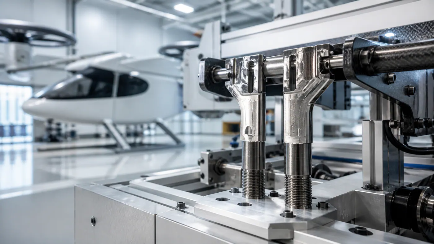 Precision machined components in an aerospace manufacturing application