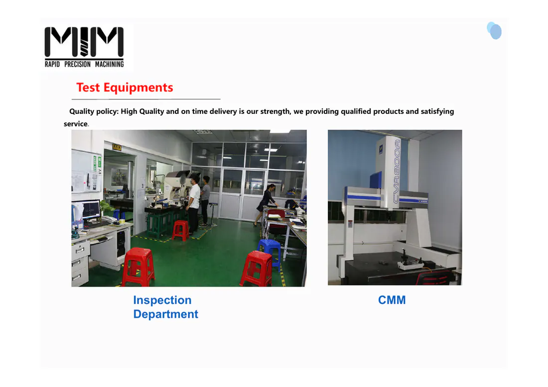 Inspection equipment representing CNC machining RFQ quality requirements